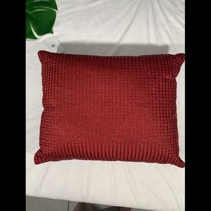 NWT Hotel Collection Red‎ Luxe Border 16" x 20" Decorative Pillow